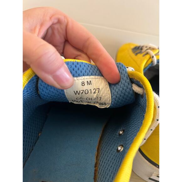 Vintage 1990 Tommy Hilfiger Womens Shoes Size 8m Chunky Platform Sneakers Yellow - Picture 5 of 7